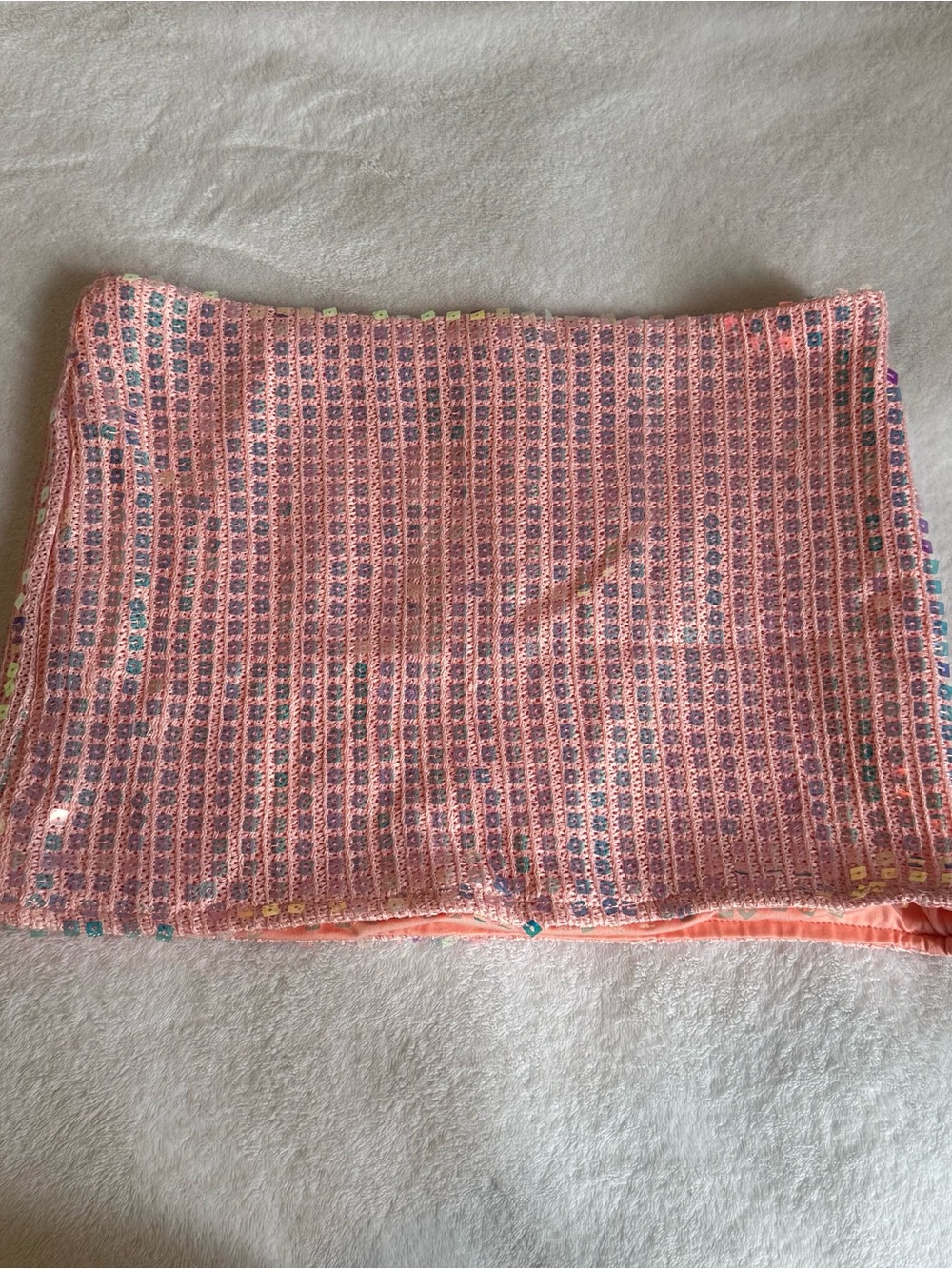 Peppermayo pink sequin mini skirt - Picture 2 of 6